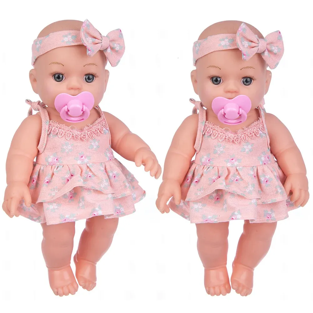 Soft Touch Reborn Baby Children Coiffure Coiffure Toy Removable Princess Doll 231221