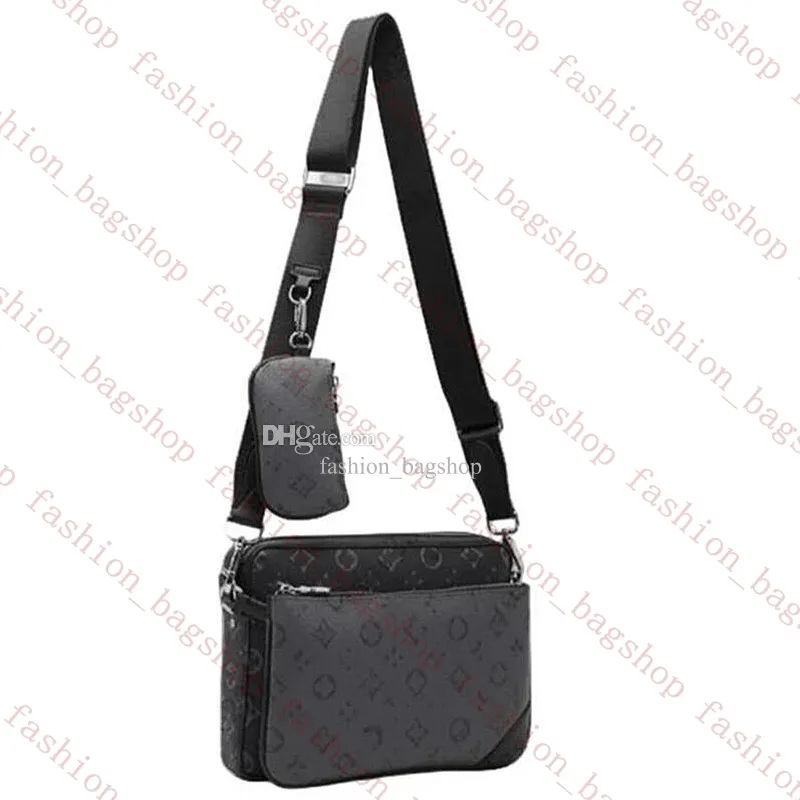 Fashion TRIO Cross Body shoulder bags Wallet Leather Patchwork Men Women handbag designer handbags wallets phone bag Brand Purse Messenger Crossbody Bag