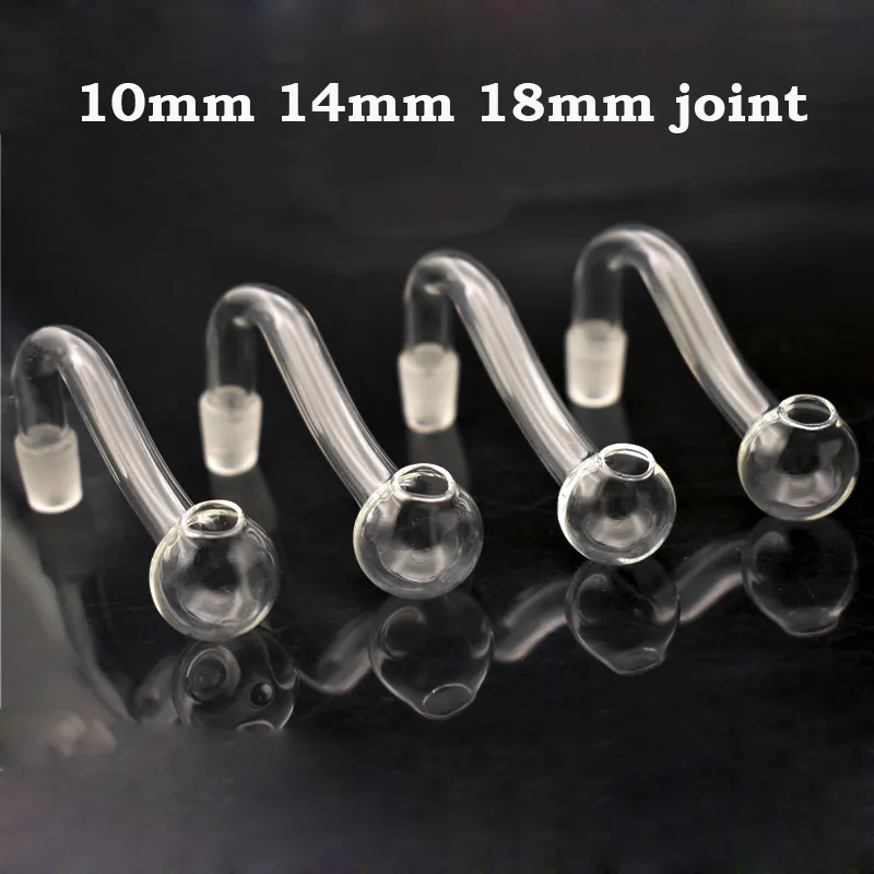 Wholesale Male Female Glass Oil Burner Pipe 10mm 14mm 18mm Bubbler Oil Adapter for Bubbler Water Pipes Bong Cheapest Factory Price