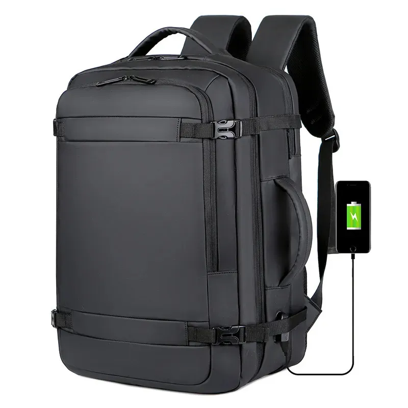 45L de grande capacidade multifuncional multifuncional recarregável mochila handheld MENS Mens à prova d'água Computador de viagem 231222
