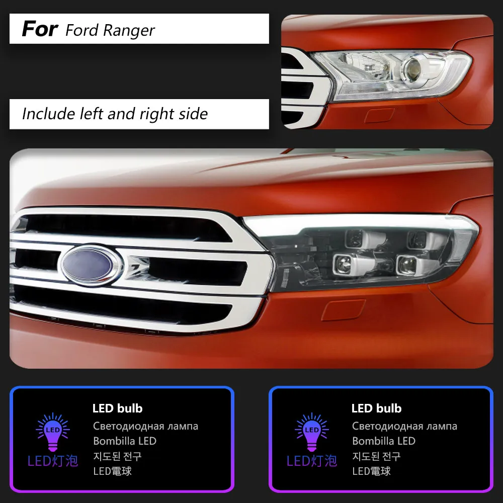 thumbnail interactive-video image 1 of Pair 7x6 LED Headlights With Halo DRL & Turn Signal – For Ford Ranger 1983-1988 – AUTO08, DOT/SAE 1 of 4