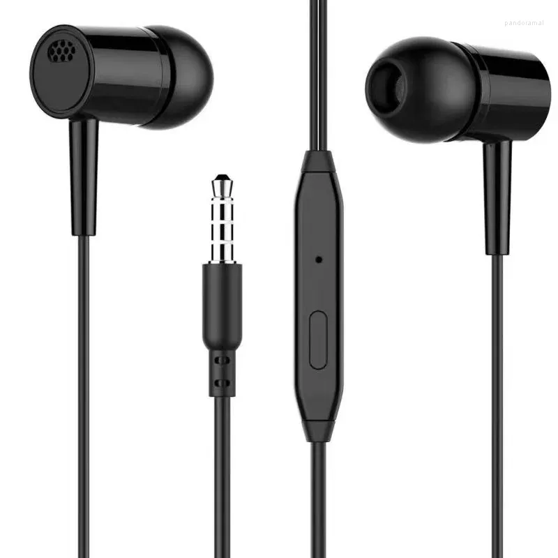 Controllo della linea di cuffia cablati in-ear pesante Controllo auricolare Direct Plug Direct Universal Gaming con microfono D21