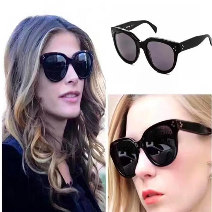 Fashion French Designer Solglasögon för kvinnor CE 41755 Classic Black Top Quality Full Frame Rame Coated Reflective Polarized239y