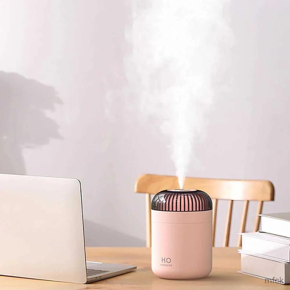 Humidifiers 500ml Air Humidifier Mute Sprayer USB Electric Water Aroma Diffuser with Color Atmosphere Light for Home Office