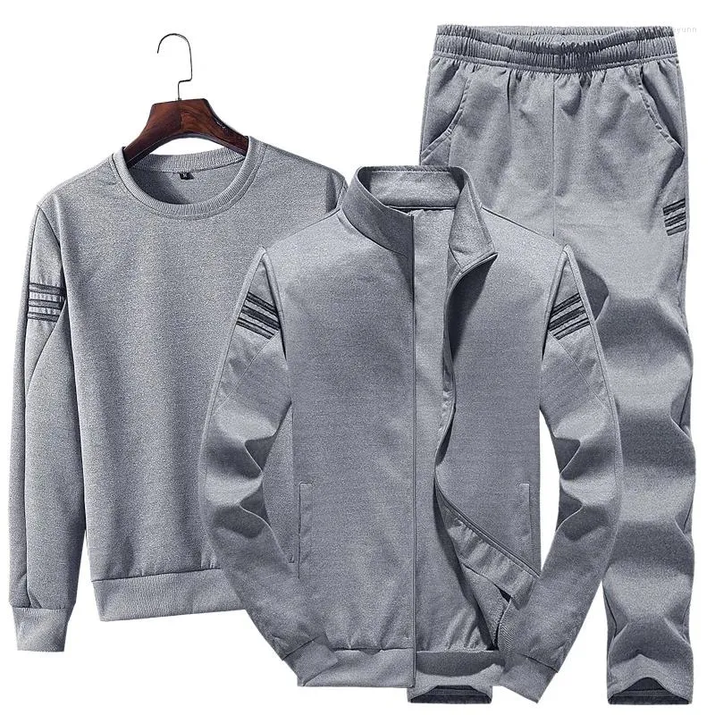 Parcours masculin Tracksuits Autumn Spring Mens Suit de survêtement 3 pièces Sweatshirt Sweatpants 2023 Casual Homme Streetwear Clothing