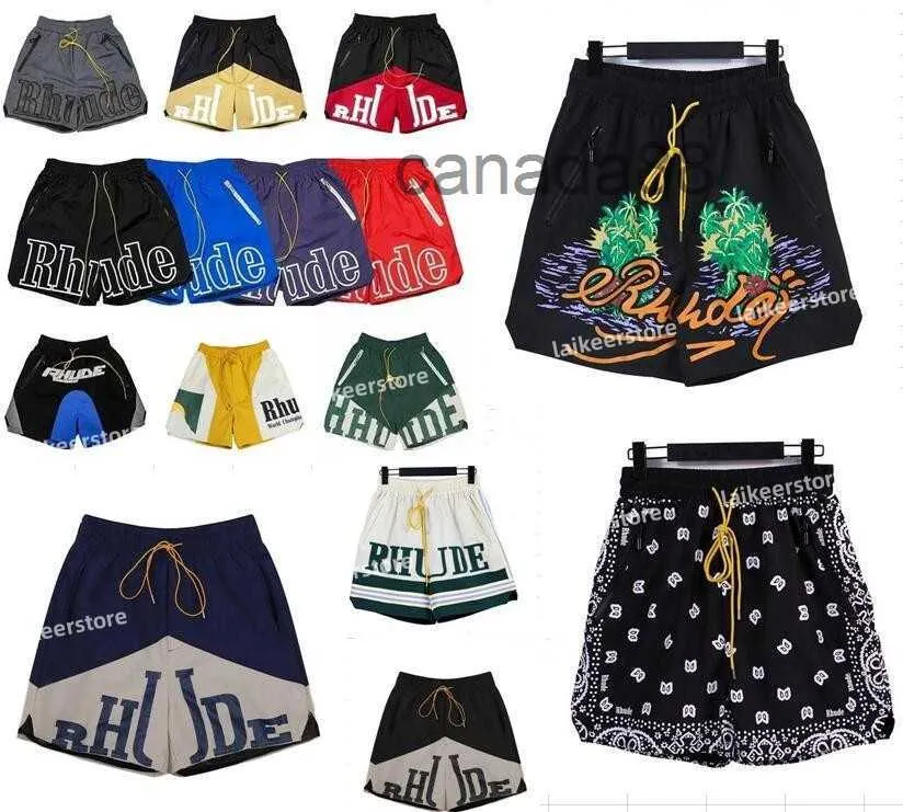 Rhude Mens Shorts Athletic Casual Mesh Short Men Womens High Quality Classic Beach Fashion Luxury Designer Street Hip Hop Couples DMFG