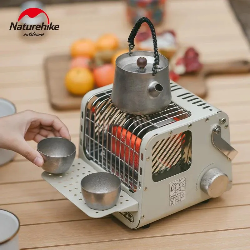 Portable Heater Heating Radiator Fireplace Butane Gas Stove for Indoor Water Coffee Tea Cooking Supplies 1100W 231221