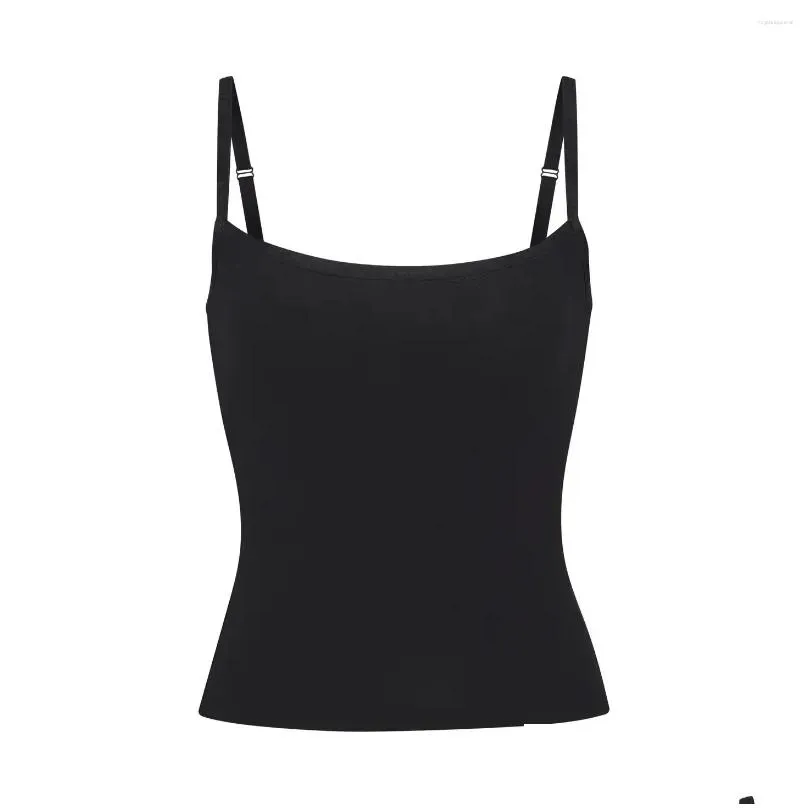 Damestanks Camis Skims Kardashian met hetzelfde stretch katoenen tanktop Logo bedrukt vest Underlay drop levering kleding kleding aan DHQNA