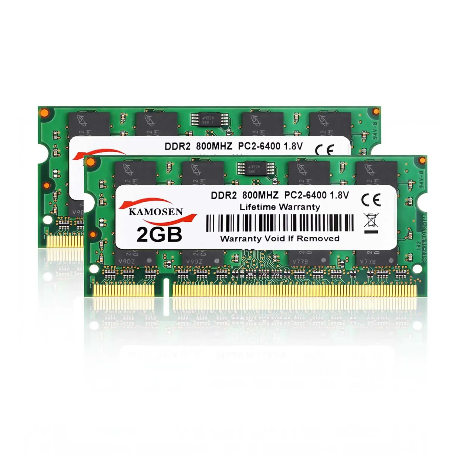 Pack med 2 GB PC2-6400S DDR2 800MHz 204PIN 1.8V SO-DIMM RAM Notebook Computer Memory Stels