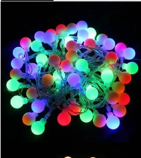 Cordes 10m 100 LEDS BATTATEED LED Ball String Light Fairy Light Home Hotel Christmas Bar Party Ball Wedding Event Decoration
