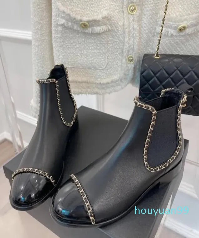 Nouvelles femmes bottes lisses en cuir chaussures hiver