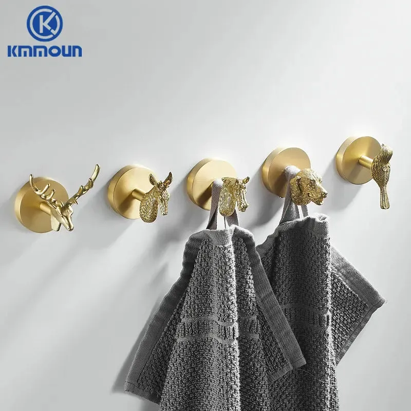 Solid Brass Animal Shaped Wall Hooks For Coats Towels Robes Gold Brushed Finish From Xuan10 11.42 DHgate.Com