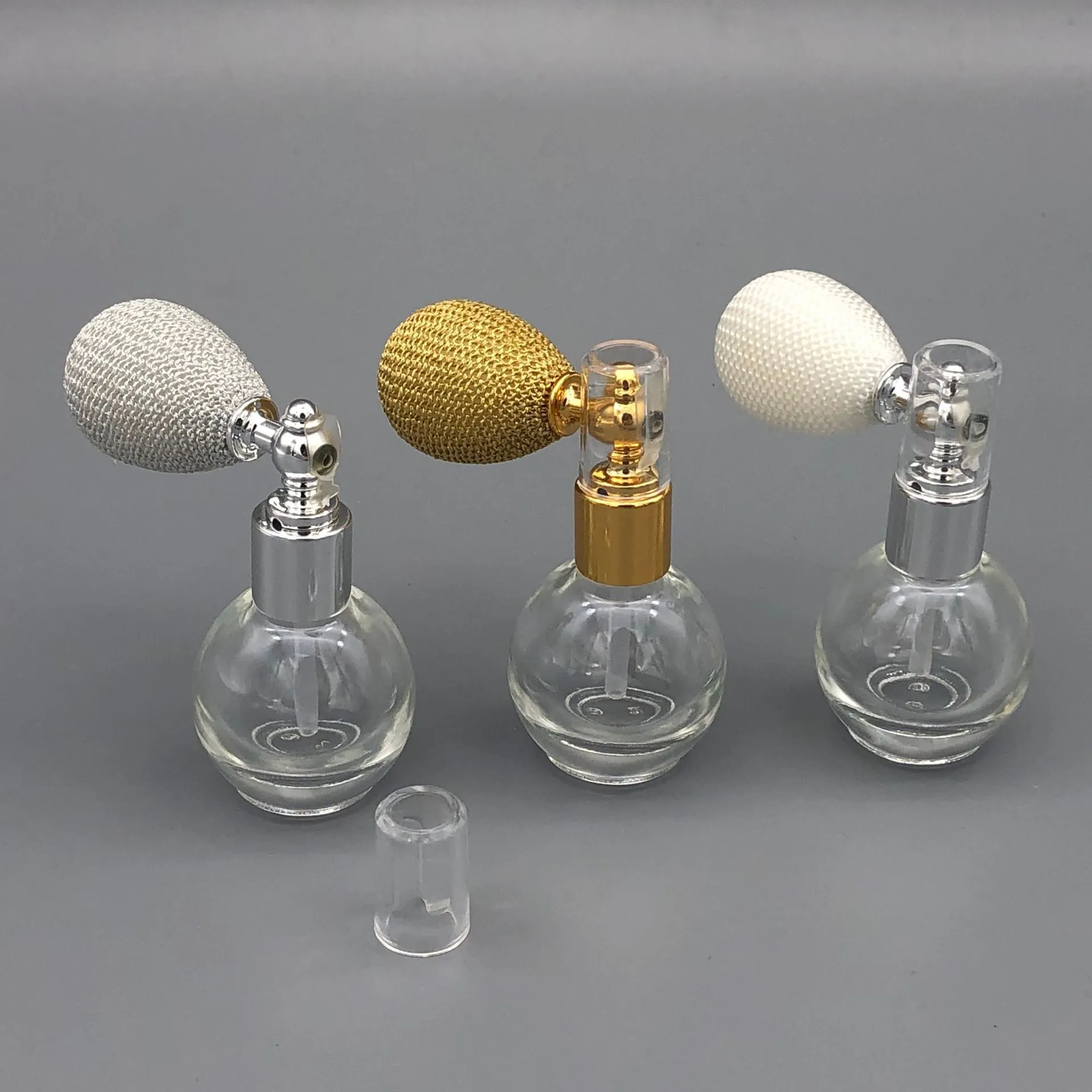 Bisplo spray rotondo a polvere da 15 ml di delicati airbello delicata bottiglia spray in polvere in vetro di vetro vuoto diametro 13 mm