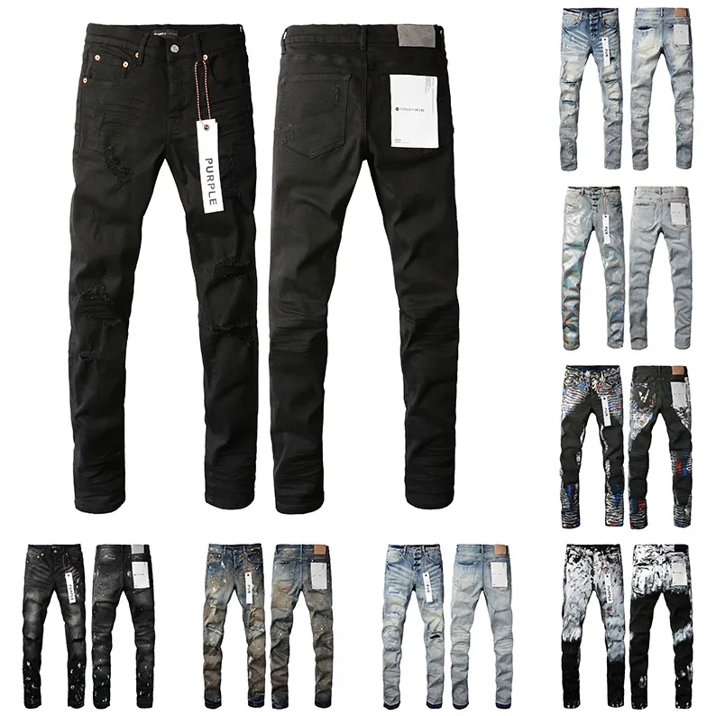 Paarse jeans denim broek heren ontwerper Jean Womens Black Pants High1 Kwaliteit recht ontwerp retro streetwear casual zweetbroek denim vracht hiphoppant