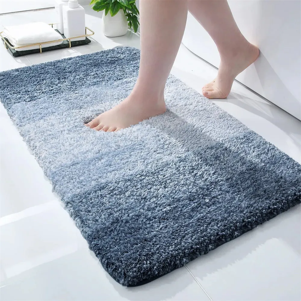 Olanly luxe badkamer tapijtmat zacht en absorberende microvezeldapjes tapijten niet -slijp tapijt wassen droge matten voor vloer douche 231221