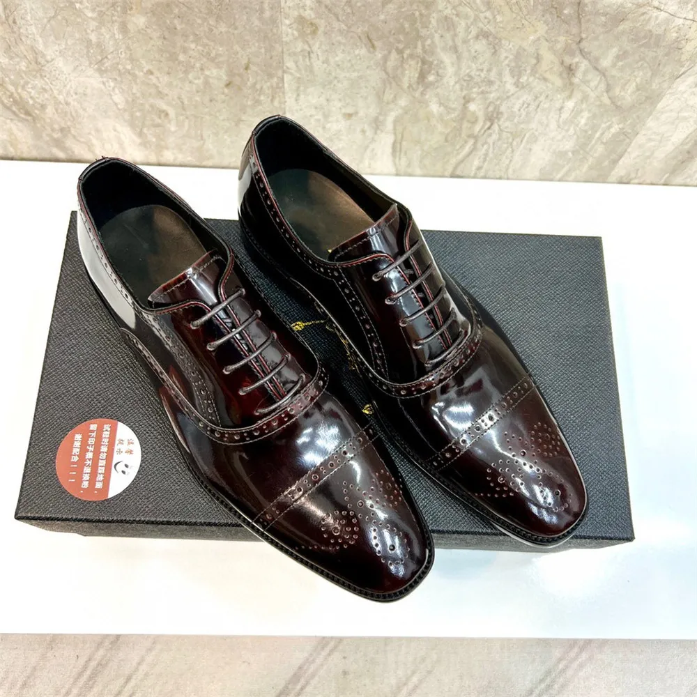 DHgate Floral Pattern Leather Oxford Dress Shoes for Mens Formal Wedding Occasions Shoes Accessories