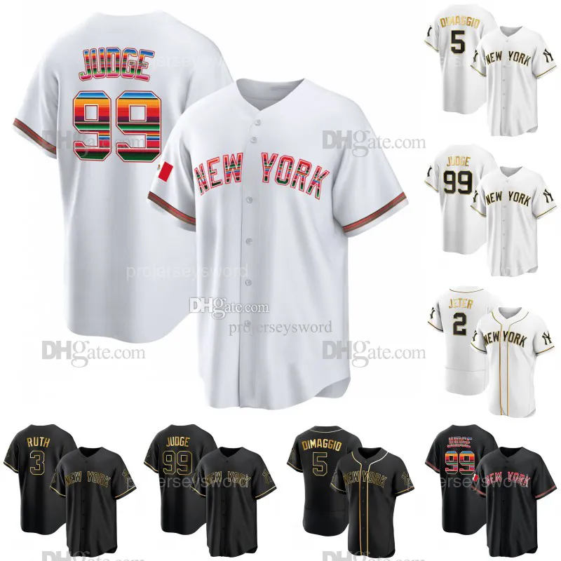 Yankees Gold Jersey Aaron Juiz Derek Jeter Babe Ruth Joe Dimaggio Mickey Mantle Anthony Volpe Gleyber Torres DJ LeMahieu Giancarlo Stanton Josh Donaldson Rizzo