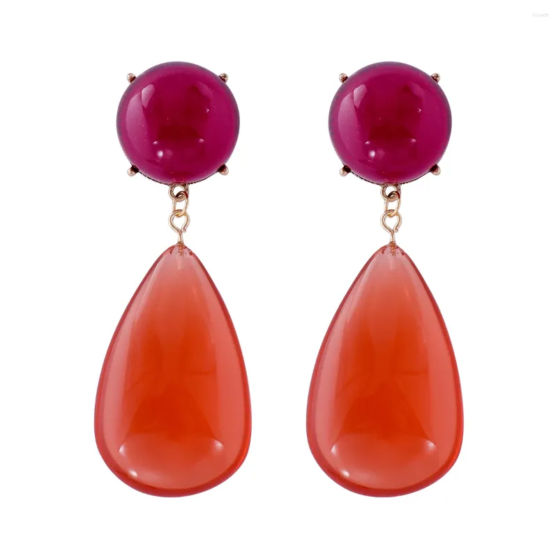 Boucles d'oreilles en peluche 2023 Zaa Water Drop Resin for Women Vintage Statement Jewelry Holiday Party Wholesale