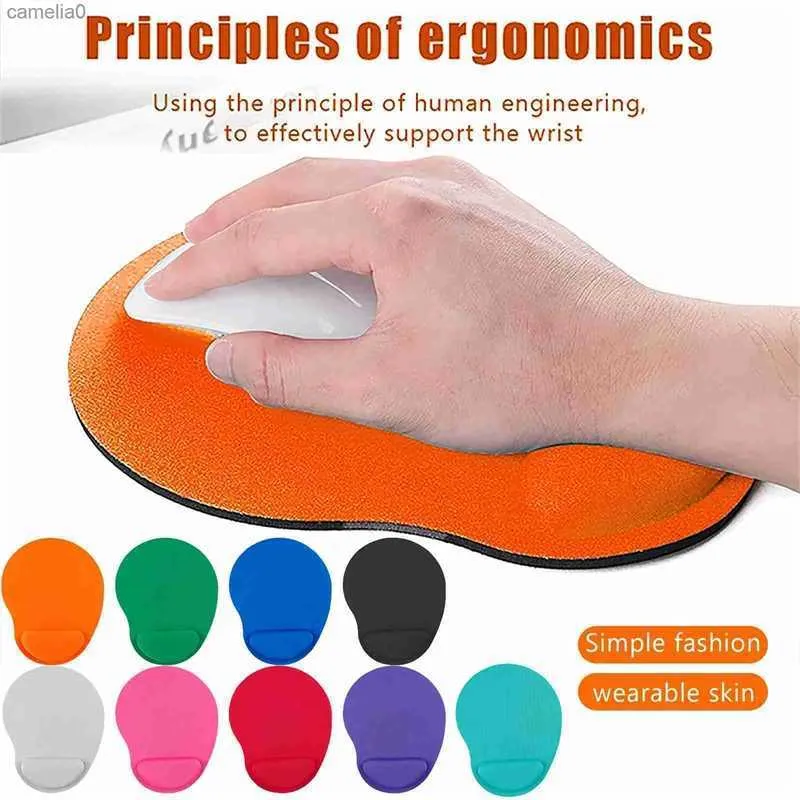 Mouse Pads Wrist Rests Silicone Mousepad Gaming Pad With Port Soft Solid Color Mat Non-Slip Mousepad för PC Games MATL231221