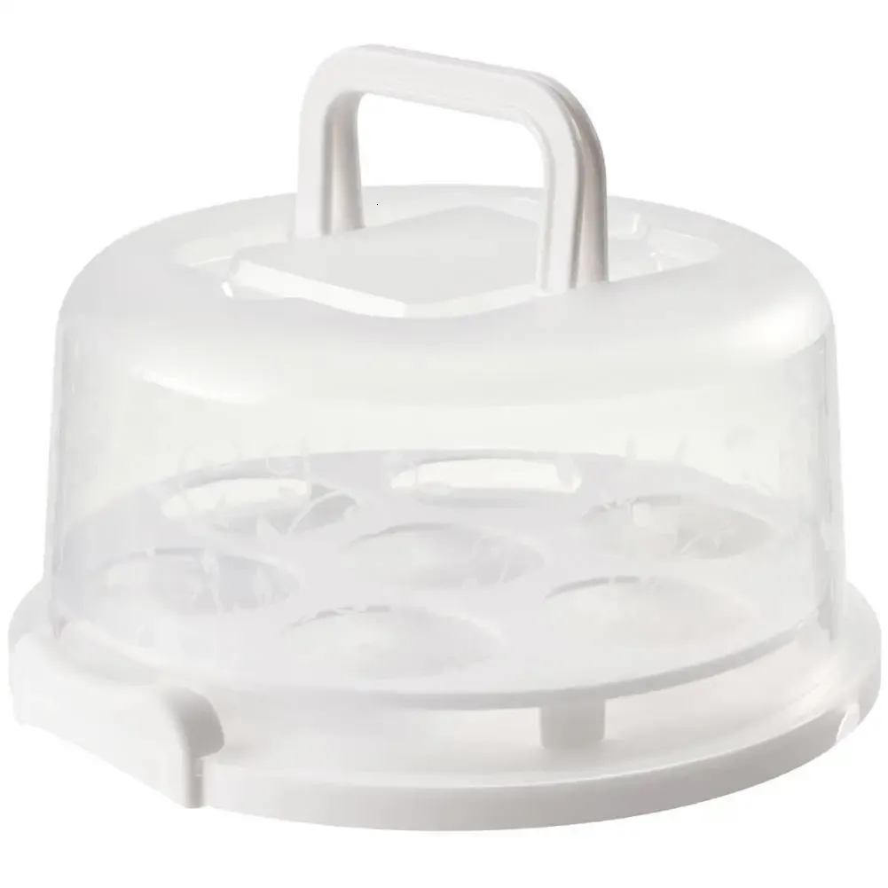 Porta Torte Rotondo Con Coperchio E Manico – Contenitore In Plastica 26 Cm Per Dessert E Panini
