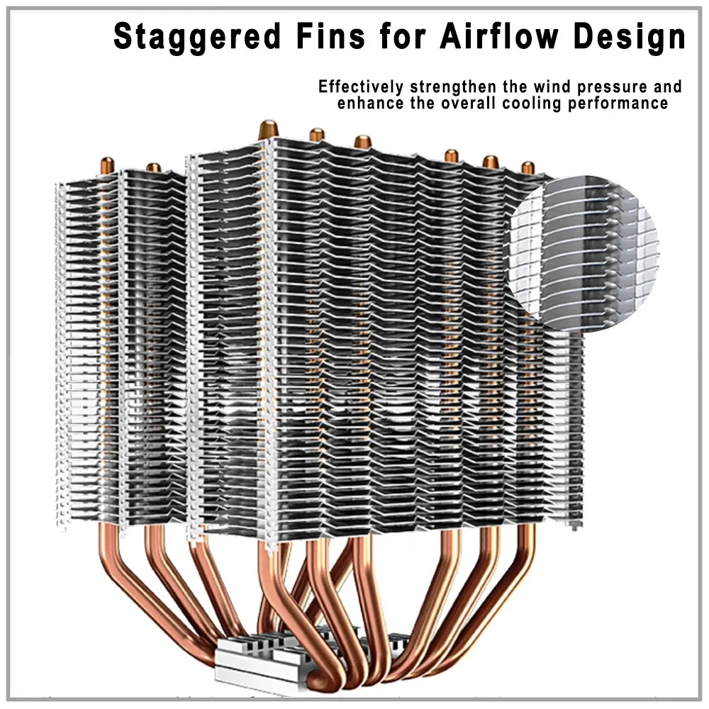 IWONGOU Cpu Cooler 6 Heat Pipes 4PIN PWM Air Cooler... From Zhong04 ...
