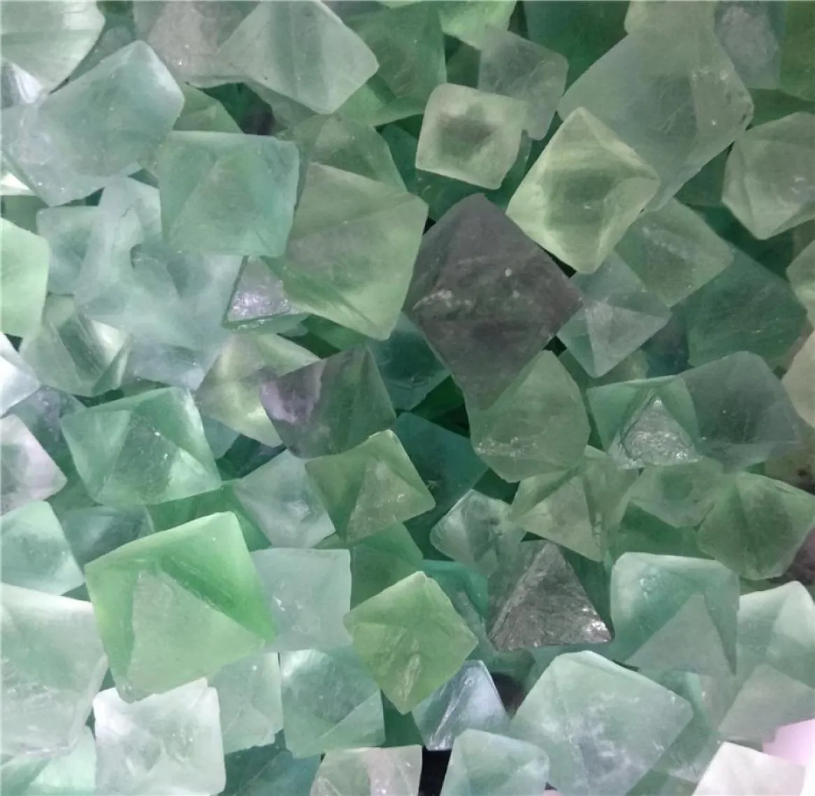 DHX SW 100g natural color eight sides fluorite gemstone crystal mineral specaimen healing and fish tank decor stone crafts3389318