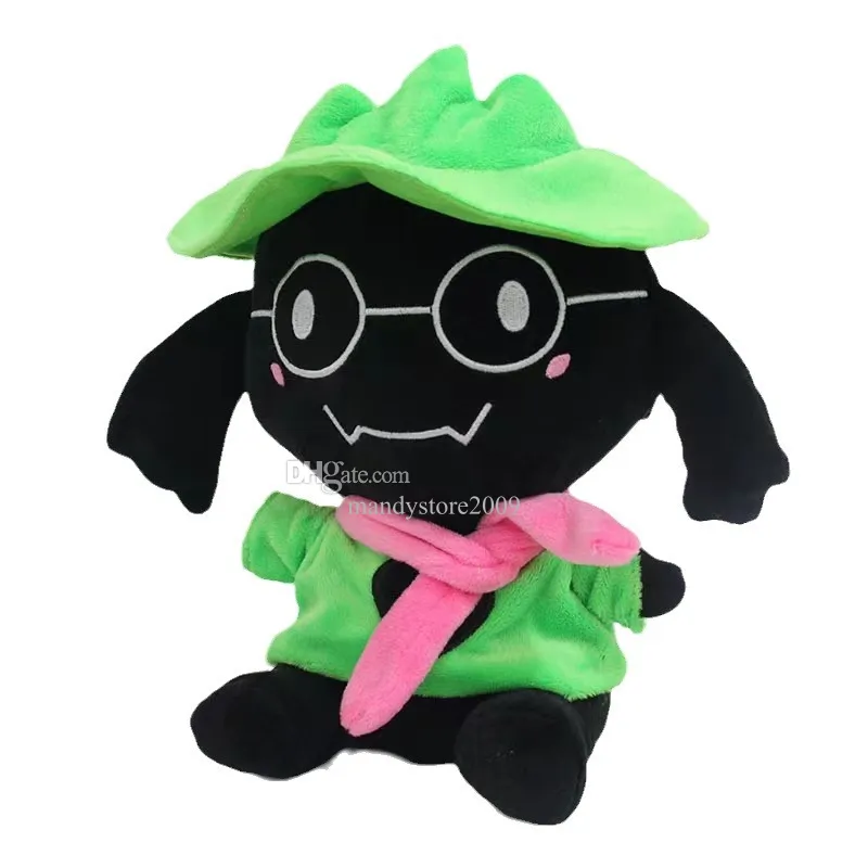 Brinquedo de pelúcia de desenho animado de 9,8 polegadas fofo e macio, o melhor para crianças no Natal e Halloween (verde preto) Ralsei Plexho