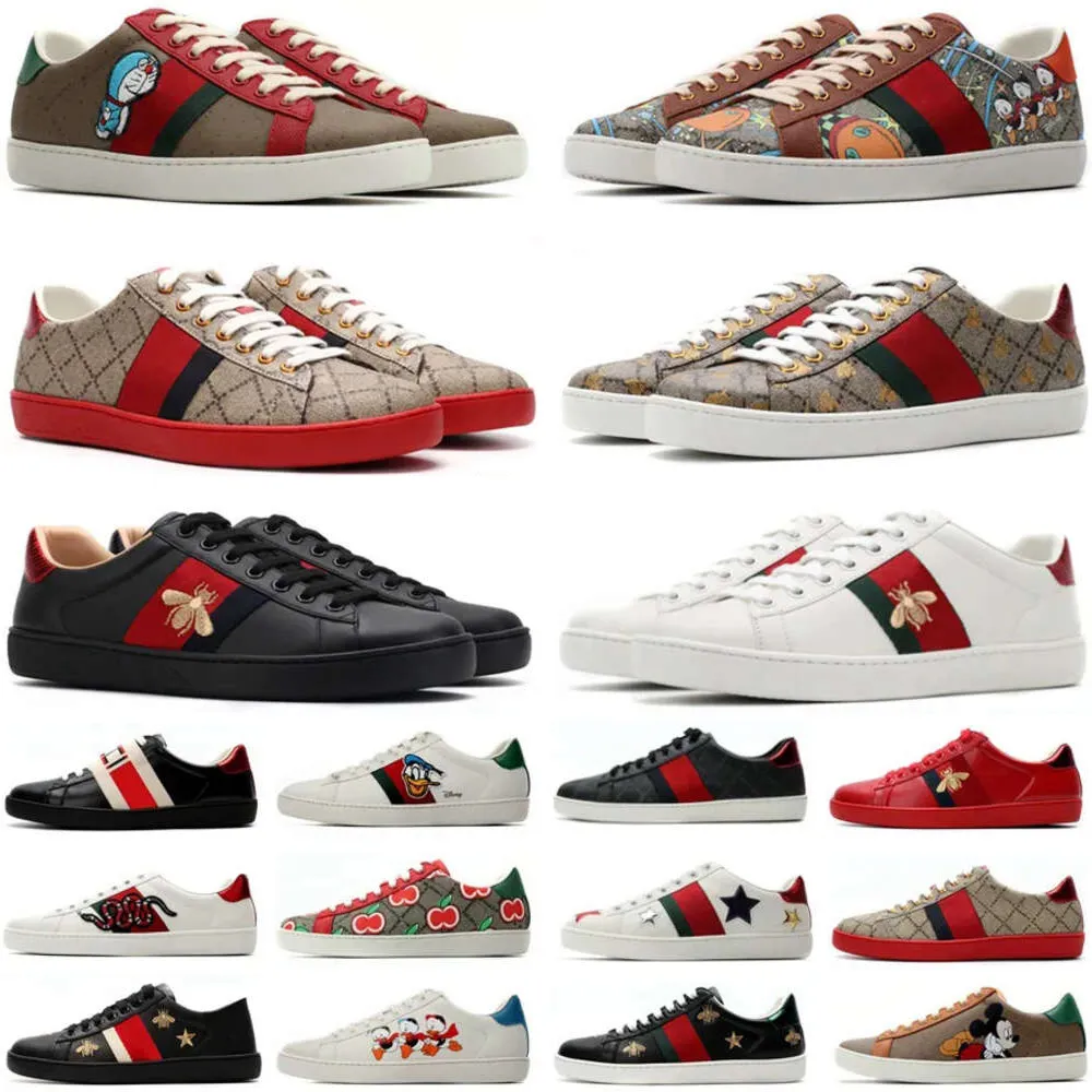 Designerschuhe Bee Ace Sneakers Low Freizeitschuh Herren Damen Sneaker Streifen Ace Leder Schlange Bee Ace Python Leder bestickt Unisex Walking Classic Trainer Herren