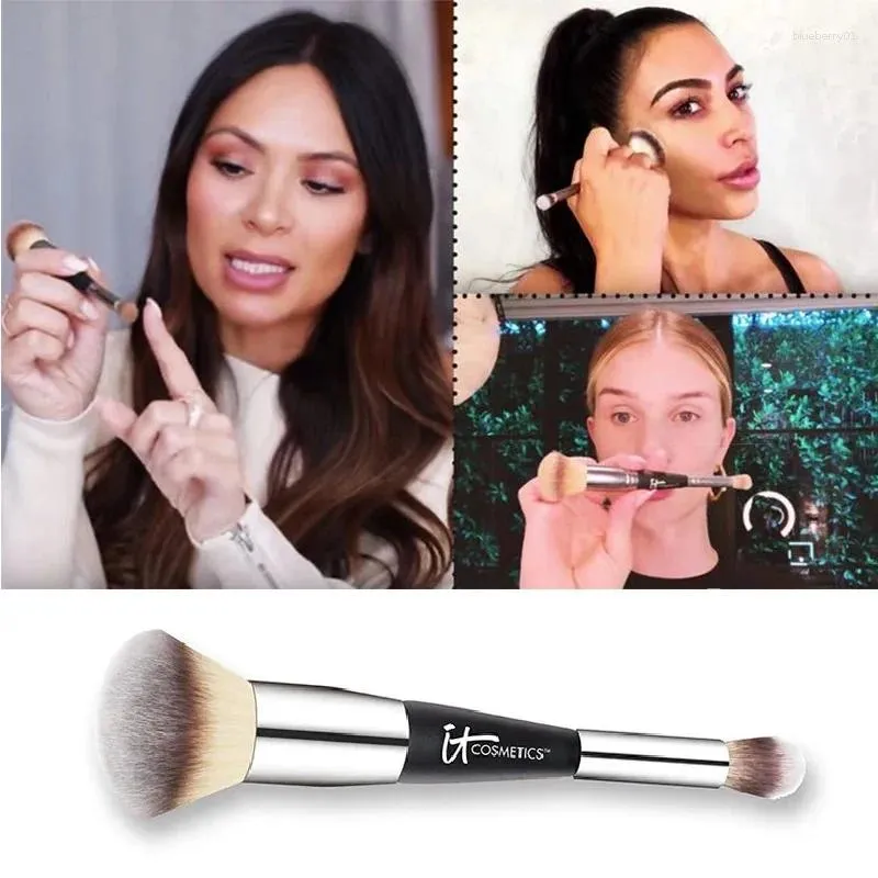 Makeup Brushes HEAVENLY LUXE COMPLEXION PERFECTION BRUSH #7 DUAL AIRBRUSH FOUNDATION & CONCEALER IT COSMETICS NOSE CONTOUR