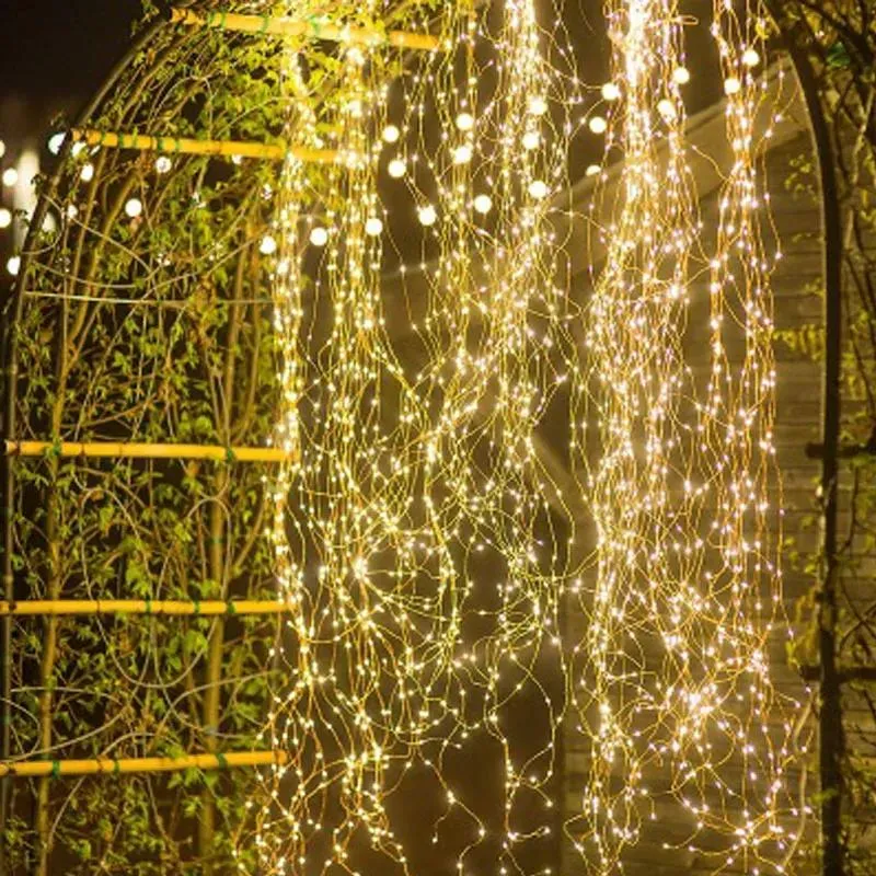 Strings 2m LED Starry Lights Eu US Plug 280LED Branch Tree vine String Lights 14 Strings Flexible Copper Wire Light