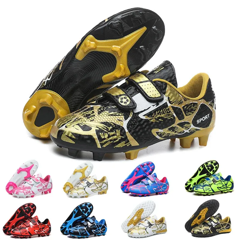 Kids Soccer Shoes Society Tffg School Football Boots Cleats Grass Sneakers Boy Girl Outdoor Athletic Training Sport