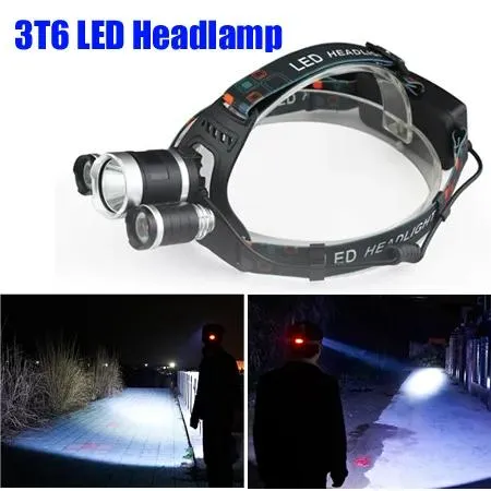 Lighting Other Outdoor Lighting Led Headlight 6000 lumens 3T6 LED Headlamp Outdoor Waterproof Fishing Head Light Camping Fishing Rechargeab