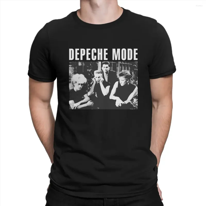 Мужские футболки T Удивительные музыкальные футболки для мужчин круглое шея Pure Cotton Depeche Cool Mode