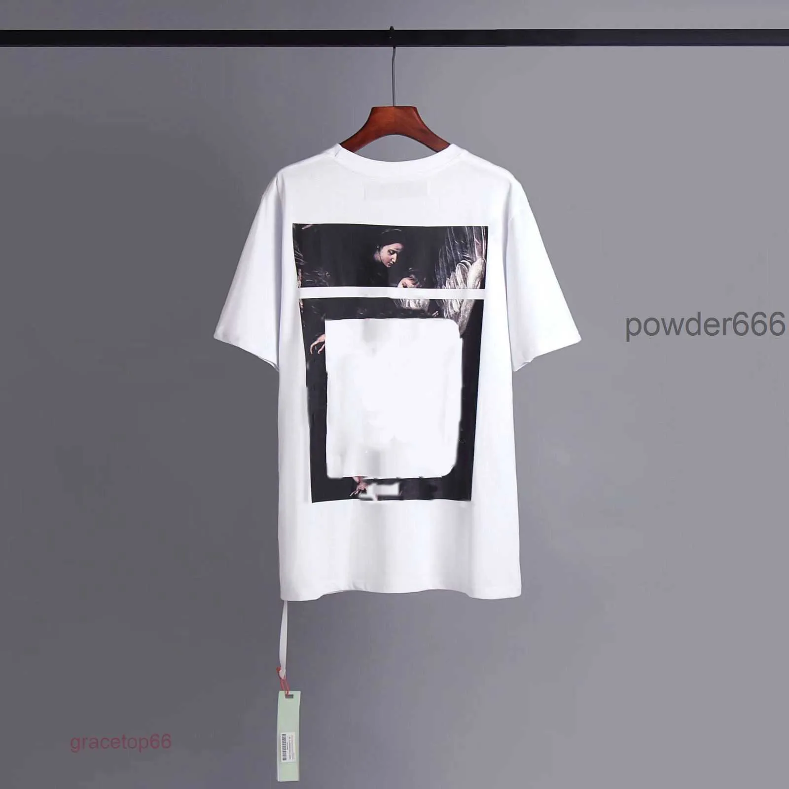 Mens T Shirt Womens Designers T-shirts Offs Loose Tees Man Casual Luxurys Clothing Streetwear Shorts Sleeve Polos Tshirts Storlek Offes White 2qqv L3A9