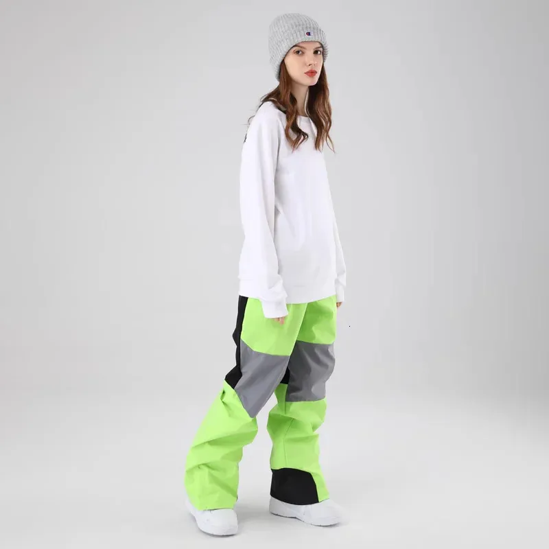 Men Snowboard Pantalon de ski en vrac pantalon à neige chaude imperméable du vent