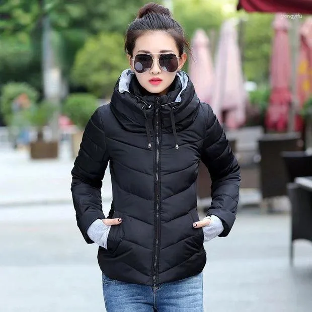 Damengrabenmäntel 2023 Winter Down Cotton Jacket Ladies Mantel lässig Mode einfache weibliche Verdickung warmer Puffer Parkas V23