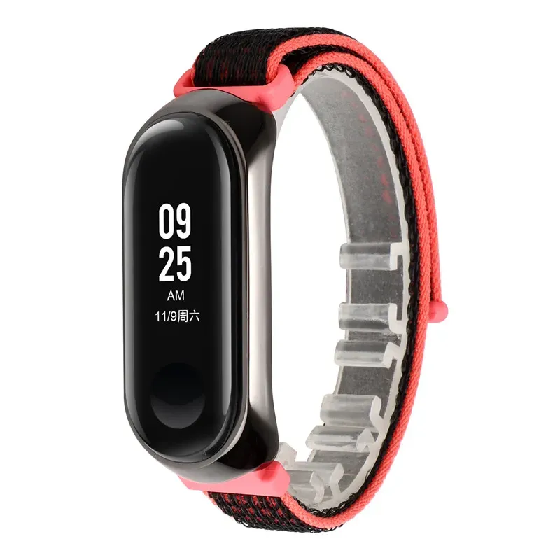 Replaceable Wristband for Xiaomi Mi Band 4 3 Nylon loop Breathable Bracelet on Mi Band4 band3 WatchBand Strap for xiomi Band 3 4