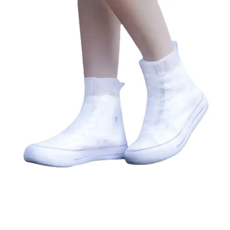 Women Men Silicone Shoes Covers Short Slipresistant Protector Rain Boots Water Accessories For Rainy Days AL78 231221