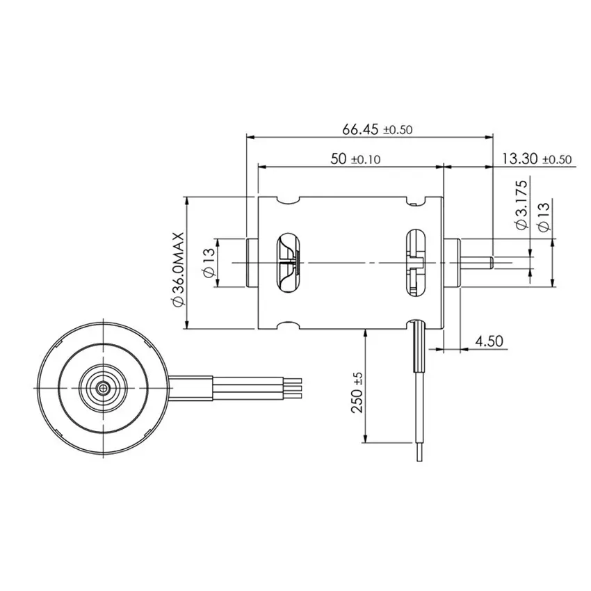 HT3650 12-24V Internal Rotation Brushless DC Motor For Rc Electronic Model / Electrical Tools Spare Parts