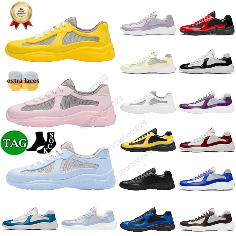 Designer Coppa americana Scarpe da ginnastica basse in pelle Scarpe Nylon PVC Mesh Stringate Triple Nero Bianco Suola in gomma Tessuto Scarpe da ginnastica da jogging Dhgates Uomo Donna Scarpe casual