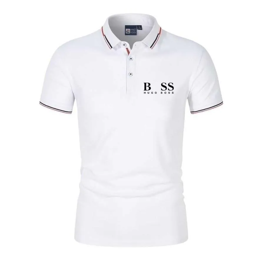 Wysokiej jakości męski designerski designerka koszulka Polo Boss haftowany odzież męska tkanina Letter Polo T-shirt Condytualny koszulka T-shirt TOP S-4XL