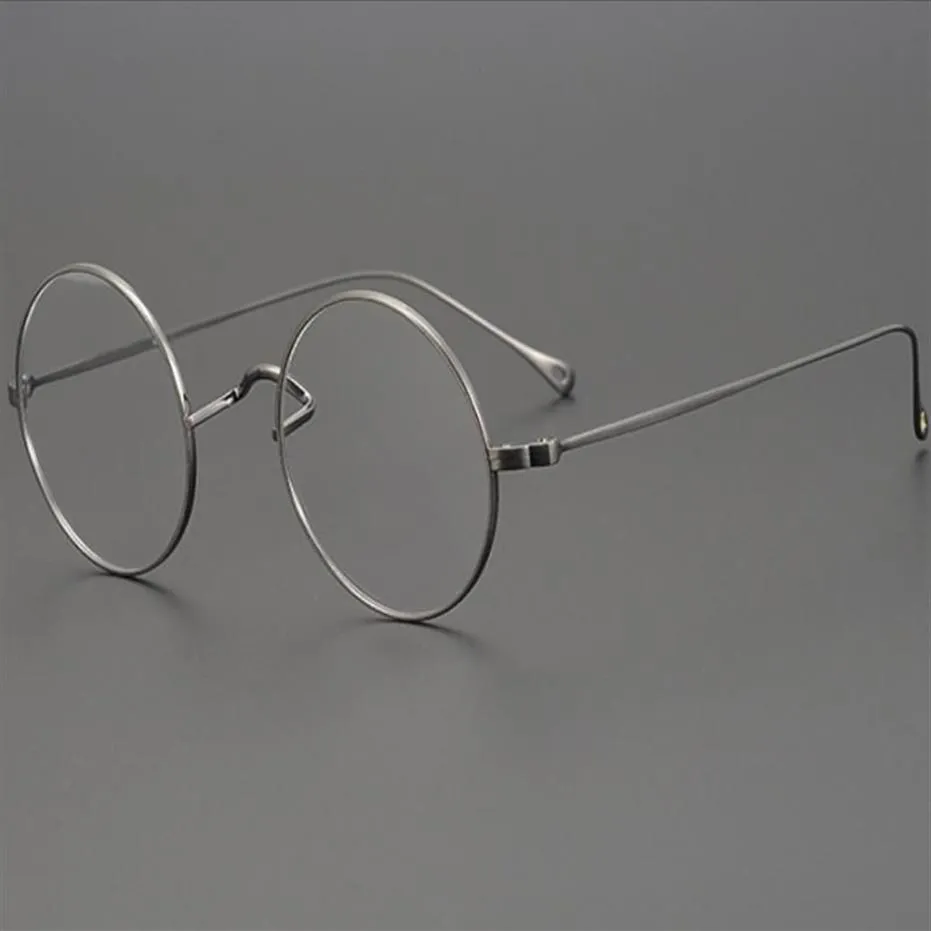 Sonnenbrille Japanisch handgefertigtes reines Titaniumblau-Licht blockierende Brille Frauen optische Brille Anti-Strahlung Computer Vintage GL253O
