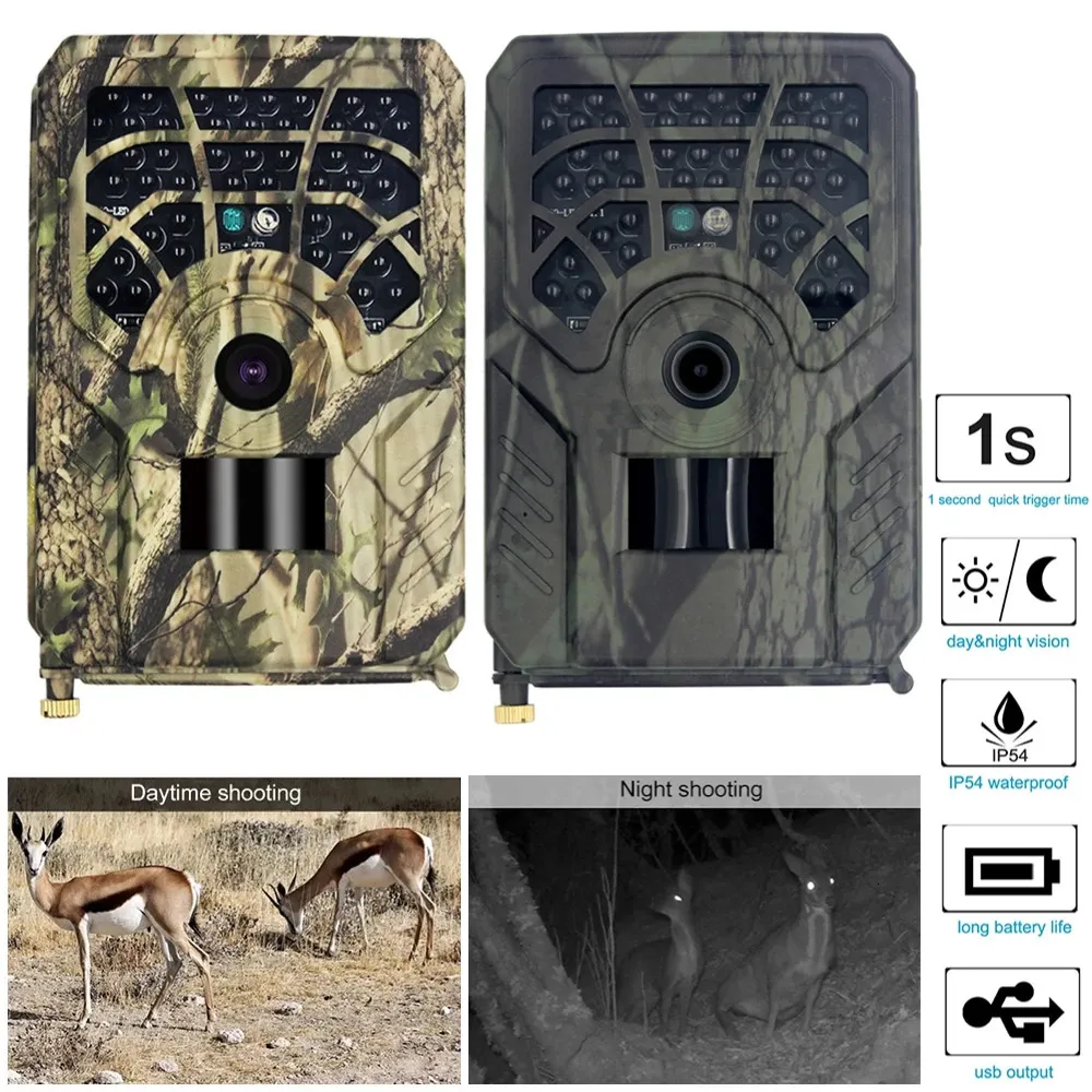 Professionell jaktkamera Wild Animal Detector HD 5MP 720P Vattentät övervakning Infraröd nattvision PO Tracking Cameras 231222