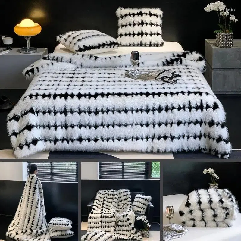 Decken flauschige Luxusdecke für Sofa Leopard verdicken Kingsize -Quilt Quilt Winter Künstlich Plüsch weiche Kinder Baby