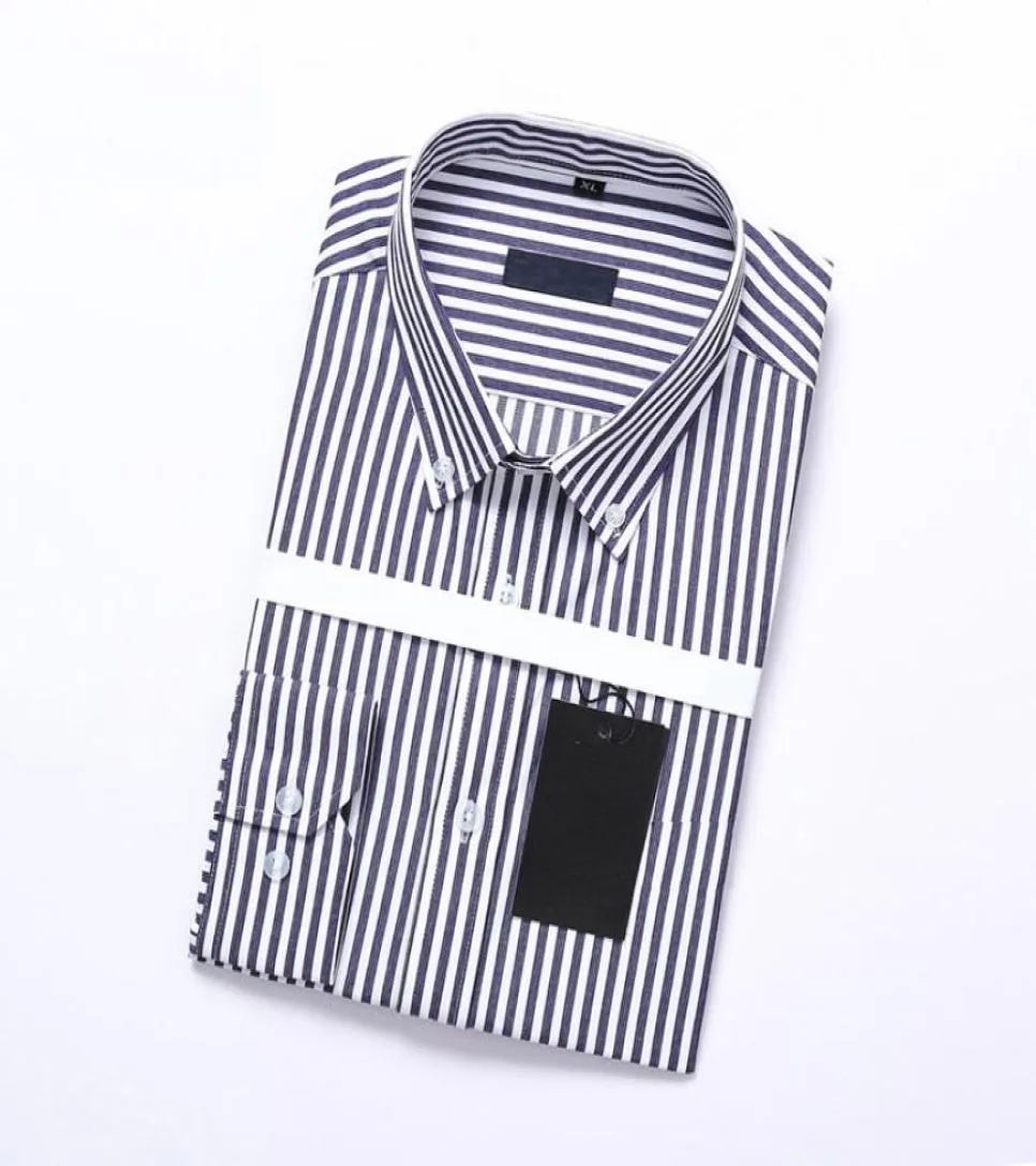 2018 summer classic style patchwork shirt men shirts fashion Brand Long sleeve horizontal striped men039s casual shirts white m1474842