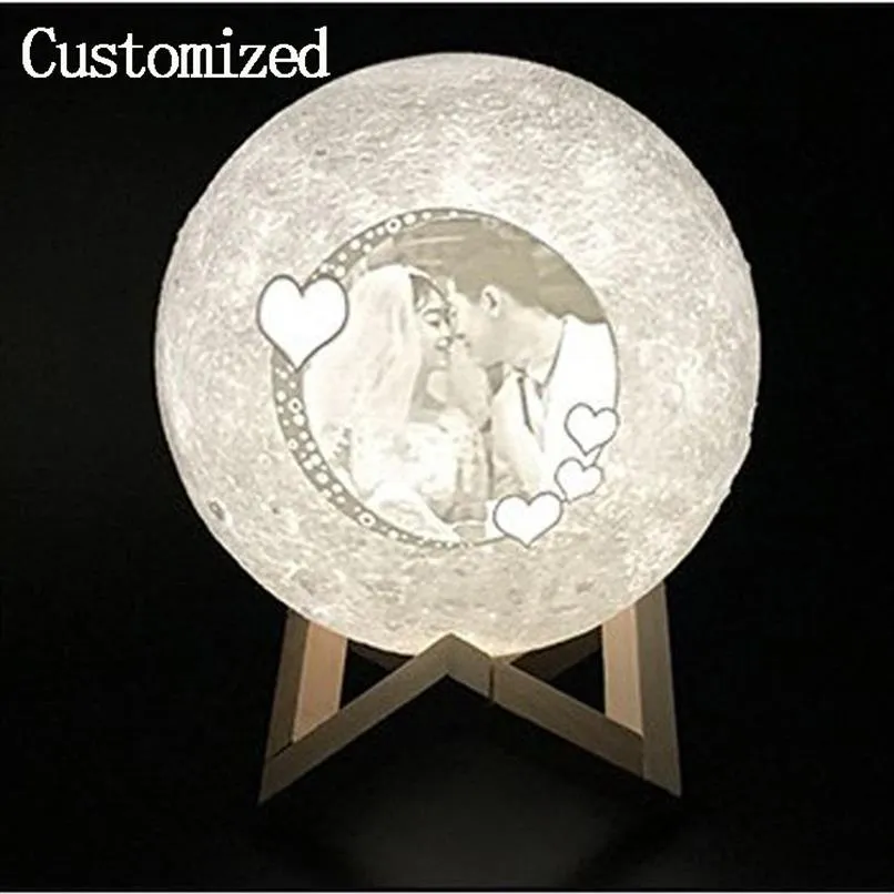 Пользовательские светодиодные настольные светильники Moon Night Light Simple Indoor Living Living Study The Study Clam