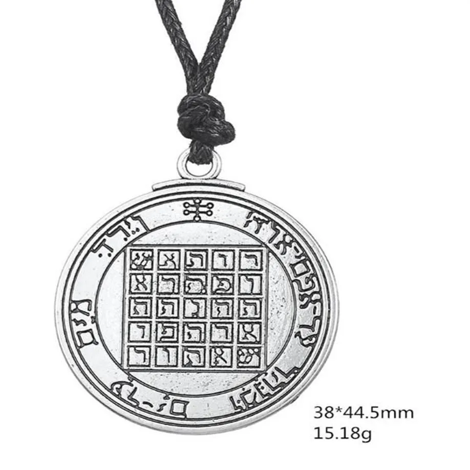 Gioielli religiosi vintage Pentacolo di Saturno Amulet Key of Solomon Seal City Vichingo Rune Wicca Jewelry2475