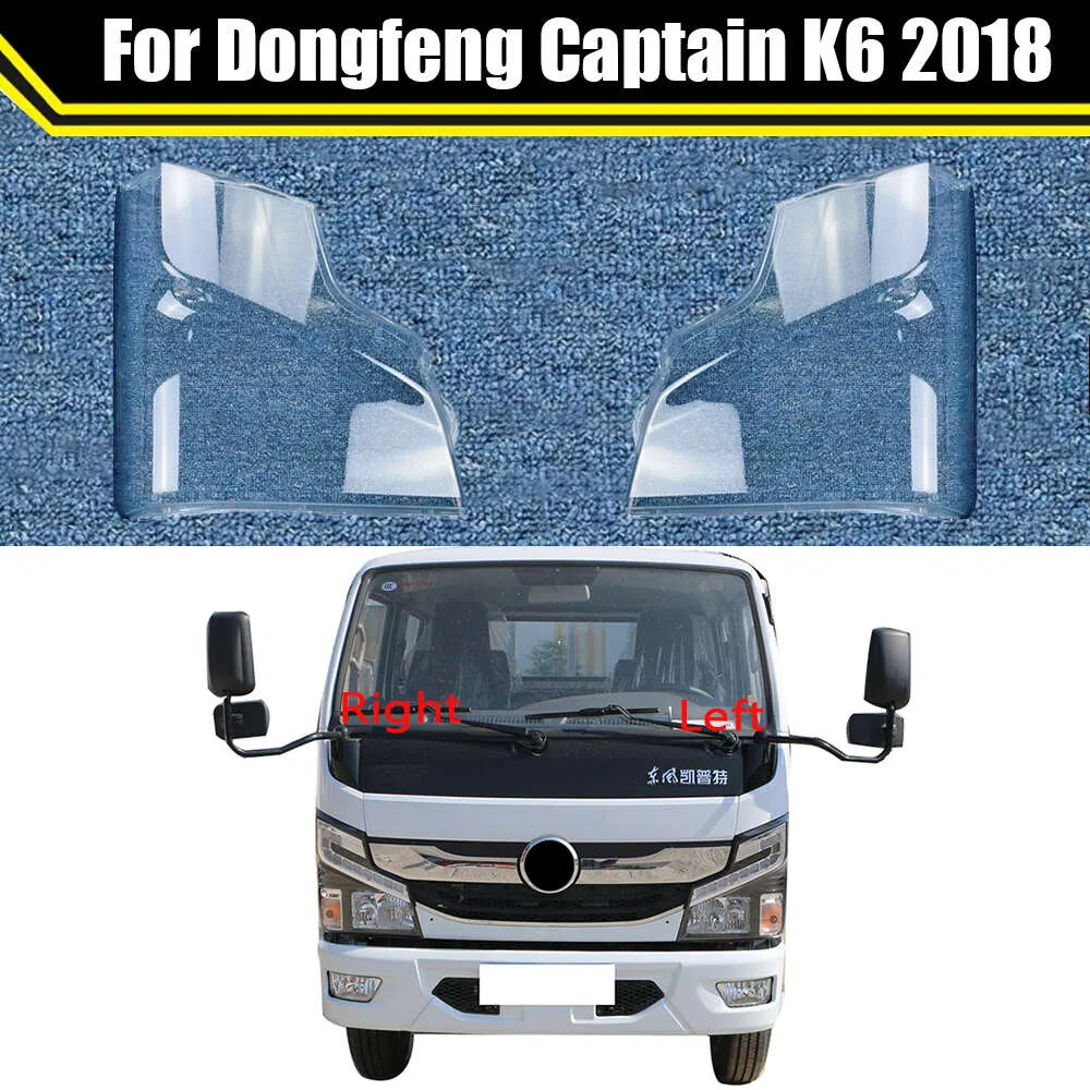 Para Dongfeng Capitão K6 2018 faróis plásticos transparentes faróis de abajur para lentes de vidro de vidro