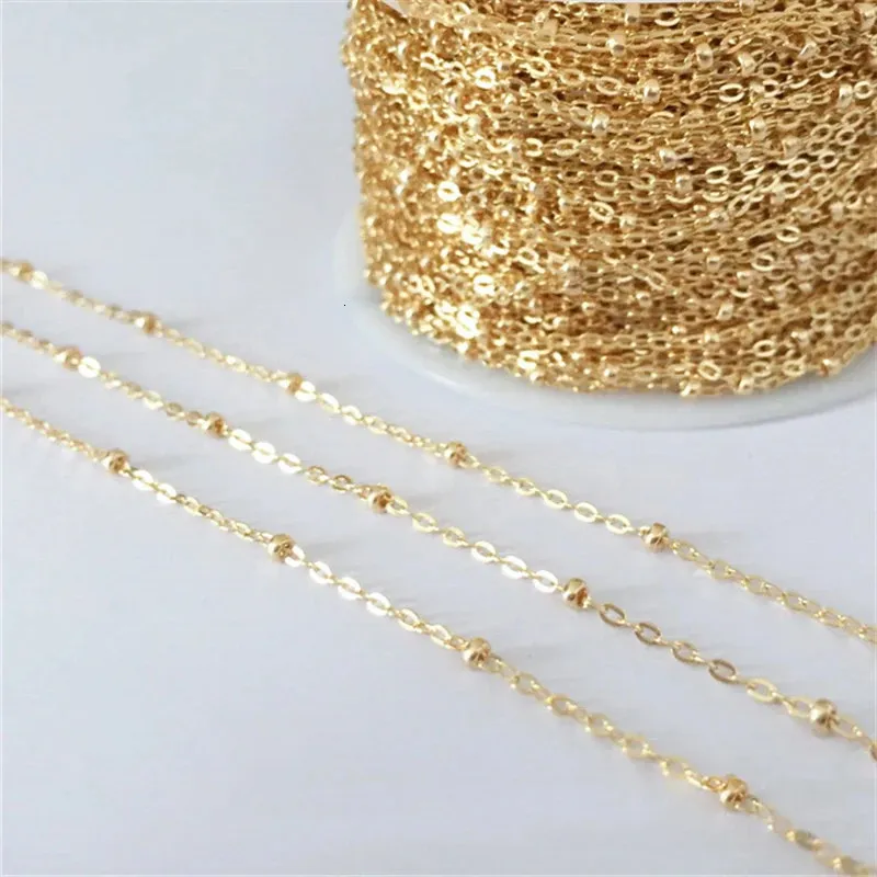 Eyeglasses chains Real 14K Gold Filled Satellite Chain 1MM Chain Necklace Gold jewelry Minimalist Gold Filled Chain DIY Jewelry 231222
