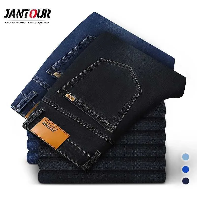 Jeans de jeans masculino Jeans de jeans masculino Brand Roupas clássicas Macacão de calças retas para homens Black Oversize tamanho grande 35 40 42 44 46 J231222